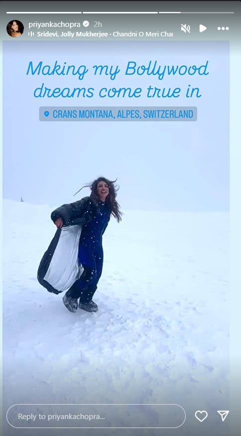 webnexttech | Priyanka Chopra makes her ‘Bollywood dreams come true’ in snowy Switzerland, don’t miss Sridevi connect