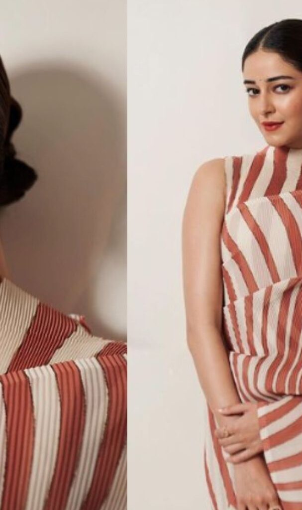 webnexttech | Ananya Panday Striped Saree Game Sings The 'Dream Of Womanhood'